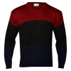 Sweater combinado escote en "V"