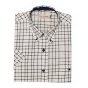 Camisa de lino a cuadros M/C