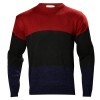 Sweater tricolor escote "O"